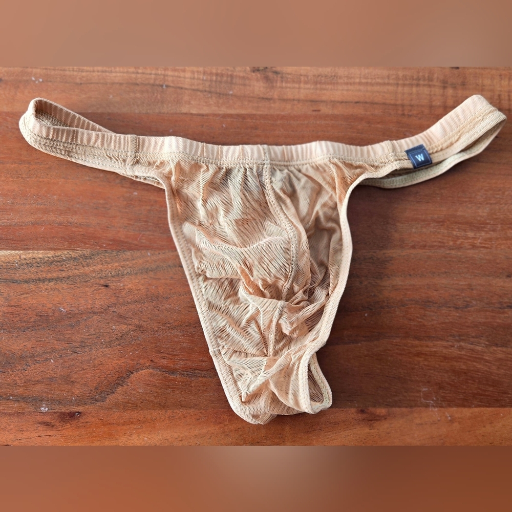 Tan Mesh Mens Thong